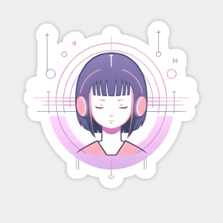 Enter the Digital Realm: Cyberpunk Aesthetics, Mind-Bending Anime, and Futuristic Manga Art Sticker